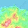 Cefalù topographic map, relief map, elevations map