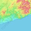 Garraf topographic map, relief map, elevations map