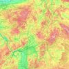 Hessen topographic map, relief map, elevations map