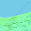 Lingayen Beach topographic map, elevation, relief