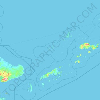 Tawi-Tawi topographic map, elevation, relief