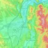 Girona topographic map, relief map, elevations map