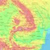 Romania topographic map, relief map, elevations map