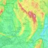 Wayne topographic map, elevation, relief