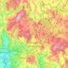 Santiago de Compostela topographic map, relief map, elevations map