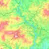 Lugo topographic map, relief map, elevations map