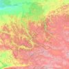 Altai Republic topographic map, elevation, relief