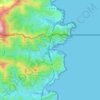 Portbou topographic map, relief map, elevations map