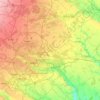Ilfov topographic map, relief map, elevations map