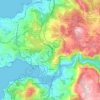Cabanas topographic map, relief map, elevations map