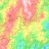 A Cañiza topographic map, relief map, elevations map