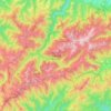 Retezat National Park topographic map, relief map, elevations map