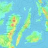 Cebu topographic map, elevation, relief