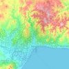 Málaga topographic map, relief map, elevations map