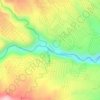 Manupali River topographic map, elevation, relief