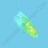 Jinamoc Island topographic map, elevation, relief