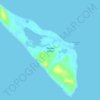 Deagan Island topographic map, elevation, relief